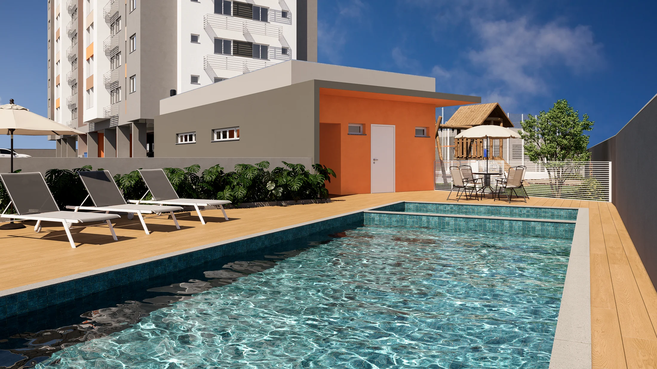 Piscina adulta e infantil